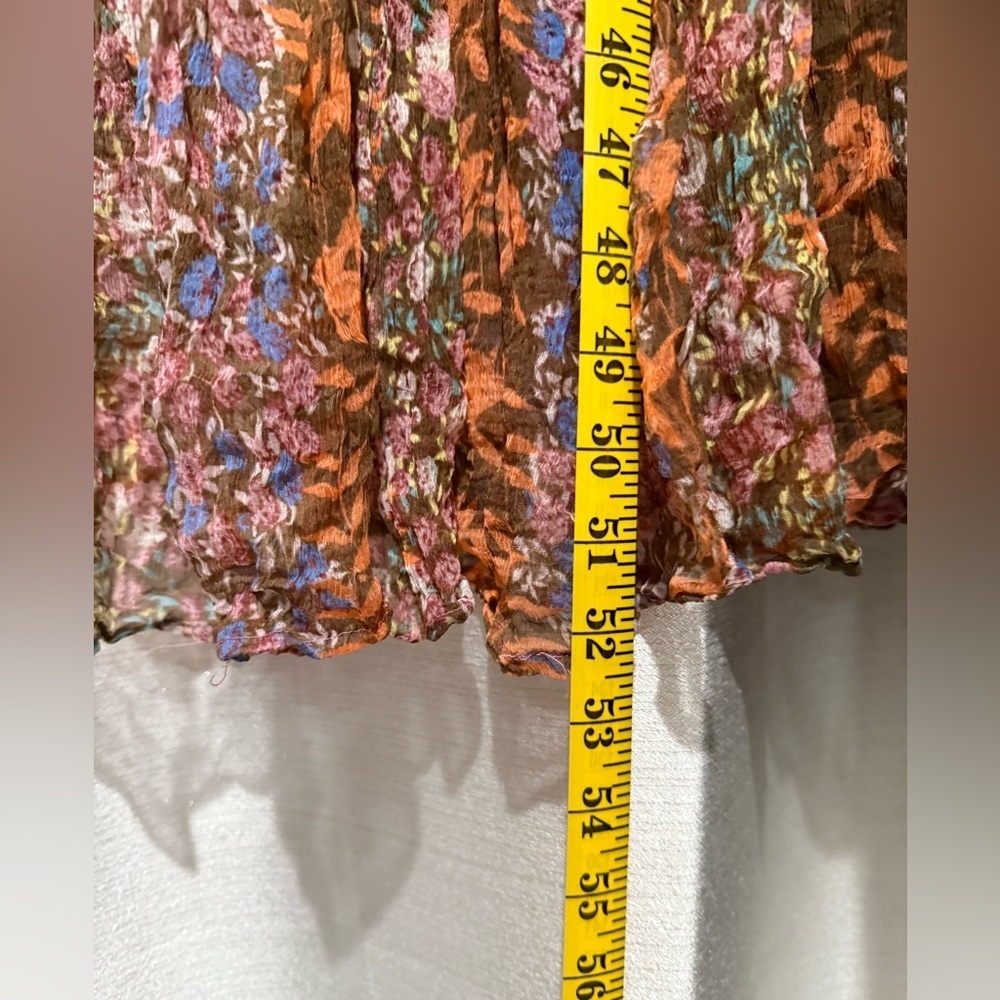 Sundance Boho Floral Mesh Sheer Maxi Dress Women's Size Large - Picture 6 of 8
